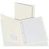 Oxford Twin Pocket 3-hole Fastener Folders, White, 25 / Box (Quantity)