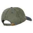 thumbnail image 4 of Number 1 Grandpa Letters Embroidered Pigment Dyed Wash Cap - Olive Navy OSFM, 4 of 5