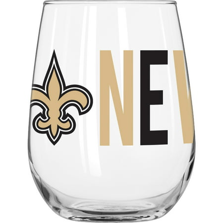 NFL New Orleans Saints 16 oz. Overtime Curved Beverage Glass