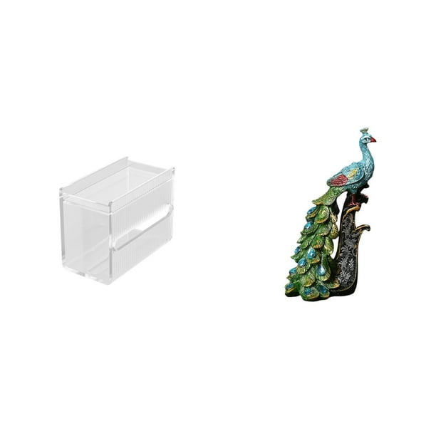 caso de tejido,Caja de almacenamiento de papel higiénico para montaje en pared,Figura de escritorio,Estatua de pavo real en estante,escritorio,decoración del hogar,Figuras decorativas