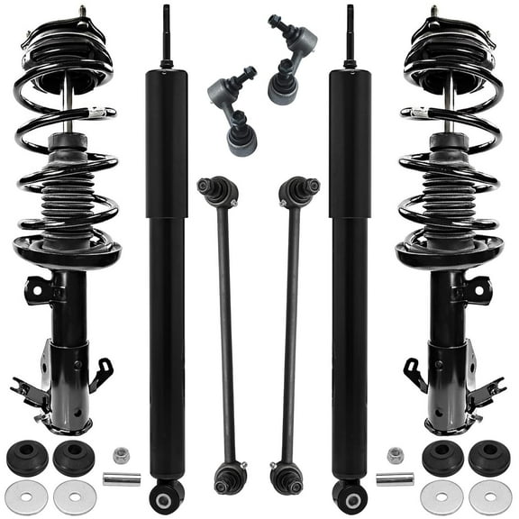 Detroit Axle - Front Struts & Coil Springs Rear Shock Absorbers Sway Bar Links Replacement for 2012 2013 2014 2015 Honda Civic Coupe - 8pc Set