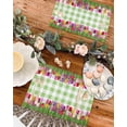 thumbnail image 4 of Easter Placemats Set of 4, Tulip Green Buffalo Plaid Placemat for Dining Table Decorations, Spring Flower Floral Place Mats, Spring Table Mats for Kitchen Dinner Seasonal Holiday Party Decor, 4 of 6