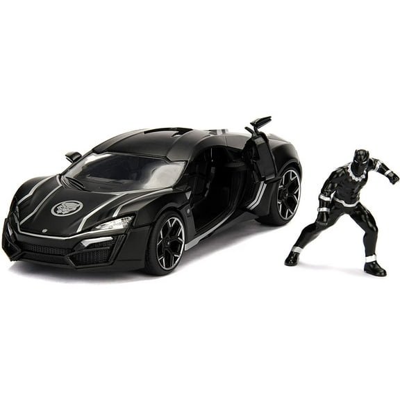 Jada Toys Marvel Black Panther & W Motors Lykan Hypersport DIE-CAST Car, 1: 24 Scale Vehicle & 2.75" Collectible Metal Figurine