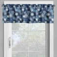 thumbnail image 2 of Ambesonne Winter Valance Pack of 2, Ornate Snowflakes Xmas, 54"X12", Pale Blue Dark Blue, 2 of 5