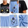 thumbnail image 4 of Quad Seven Boys Short Set Printed Graphic Short Sleeve Shirt & French Terry Matching Shorts 2 Piece, 4 of 7