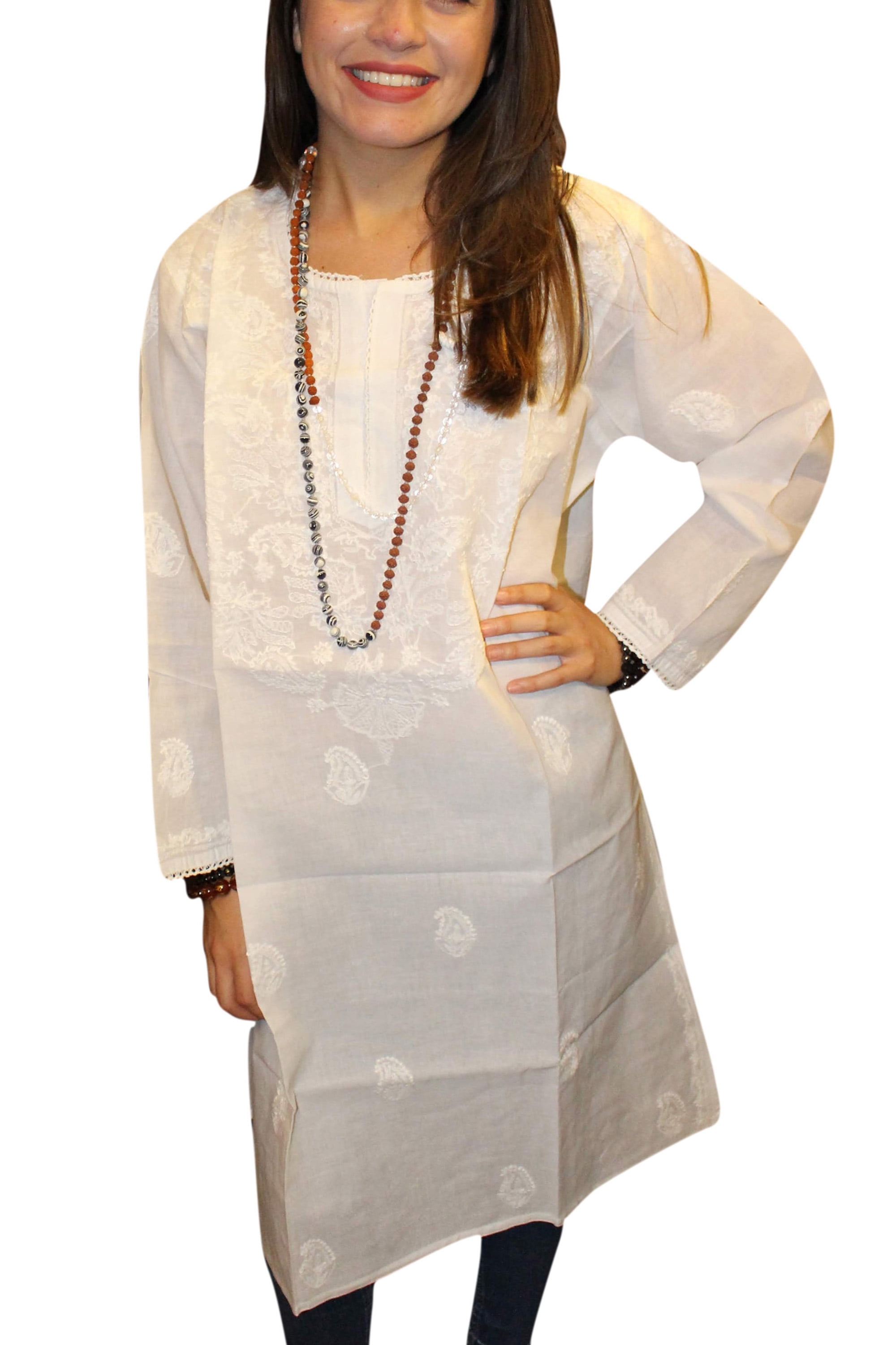 womens white tunic dress