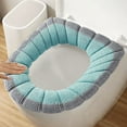 thumbnail image 5 of Household Four Seasons Toilet Seat Cover with Handle, Thickened Knitted Washable Pad for Winter, High Elasticity Fit for Round U-Shaped and Rectangular Seats, Easy to Install, 5 of 5