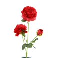 thumbnail image 1 of Ramo de flores de simulación de ranúnculos y rosas artificiales para decoración del hogar (rojo), 1 of 2