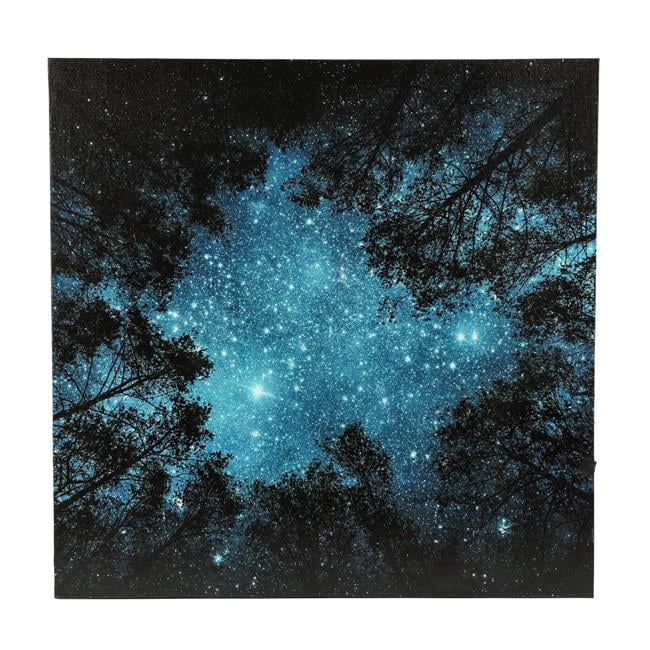 Starry Night Sky Canvas Print with LED Lights