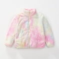 thumbnail image 4 of Toddler Jacket for Girls Tie Dye Zipper Long Sleeve Lightweight Warm Outerwear 3-4 Years Jacket, 4 of 8