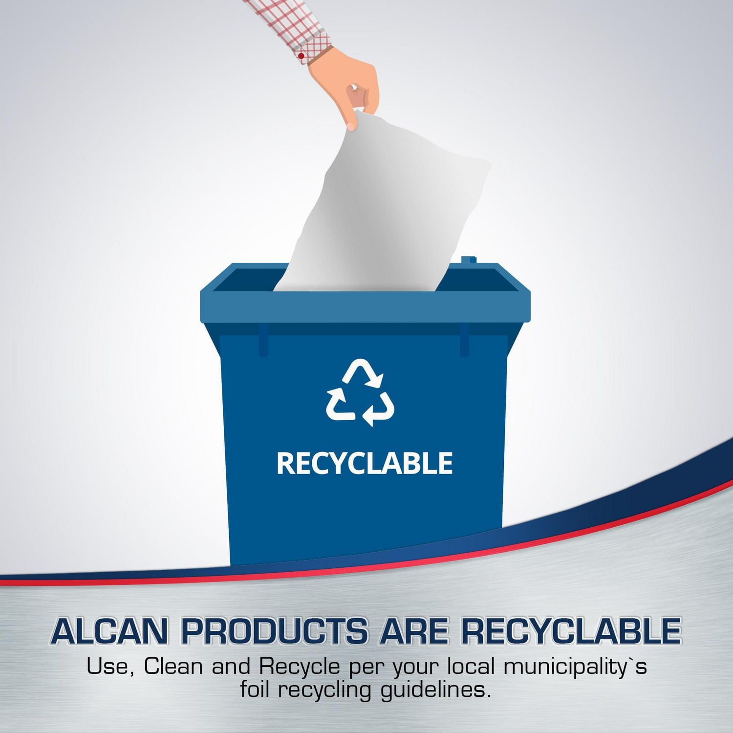 Alcan® Aluminum Foil Wrap, 12"x50' 1-pack