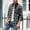 #Gray, variant on DPTALR Men's Casual Fashion Button-Down Checkered Long Sleeve Turndown Collar Elastic Waist Shirt,Green,Big and Tall Men XXXL