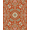 Orange, Pattern 4, variant on ODIKA 2x3 Machine Washable Non-Slip Area Rug, Heritage Damask Elegant Foliage High Traffic Rug, Brown, 512834