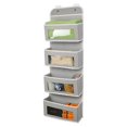 thumbnail image 3 of Over Door Hanging Organizer Fabric Storage Bag with 4 Compartment for Toy Magazine Hat Gray, 3 of 5