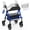 Blue, variant on Specared Rollator Walker with Seat, 16" Wide Seat Folding Walker for Seniors, Adjustable Seat Height 350lbs Heavy Duty, Red