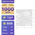 thumbnail image 2 of Clear Packing Bags, 2 Mil Poly Shipping Mailers, 1000 Count, 14 x 14 in, 2 of 7