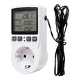 thumbnail image 1 of New Models Digital Temperature Controller Power Socket Outlet EU Plug Thermostat With Timer Switch Sensor Probe Heating Cooling, 1 of 4