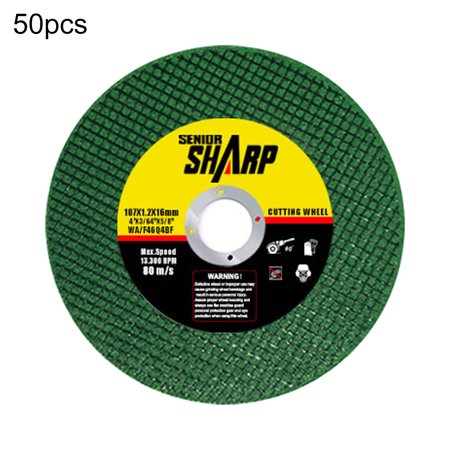 

fanshao 50Pcs 4 inch Sturdy Metal Cutting Disc Sharp Explosion-proof Net 13300 rmp Dedicated Grinding Wheel for Workshop