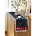 thumbnail image 5 of Table Runner 70 Inches Long for Kitchen Dining, 4th of July Dresser Scarf Farmhouse, Dining Table Decorations for Wedding/Parties, Country Texas Star Flag Red Blue Wooden Grain 13 x 70 In, 5 of 8