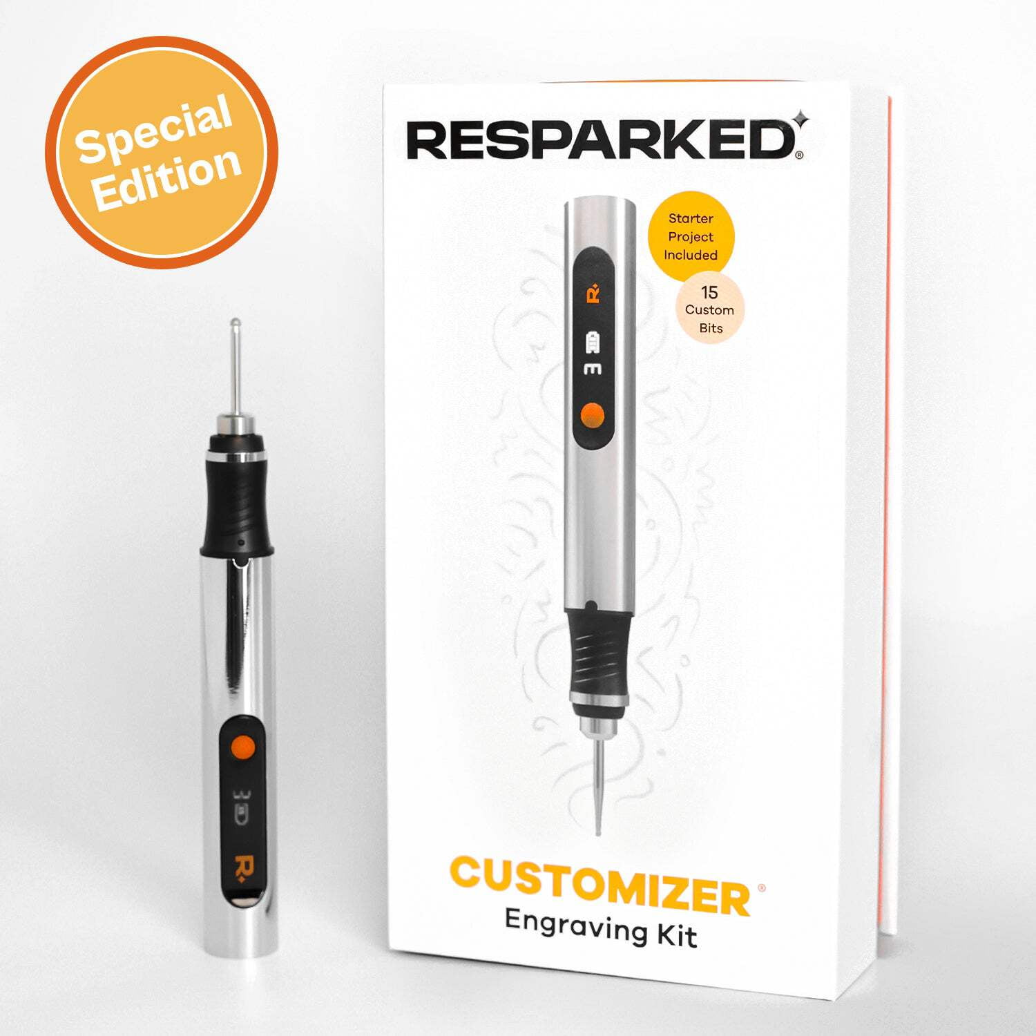 Resparked Customizer Engraving Kit – Special Edition | Complete DIY Starter Set with Tools, Materials & Projects