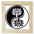 thumbnail image 1 of Cadre Photo Rond Yin-yang Blanc pour Mur Ou Table, 1 of 3