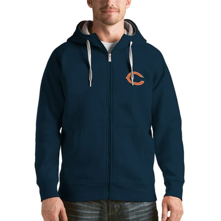 Chicago Bears Antigua Victory Full-Zip Hoodie - Navy