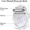 thumbnail image 3 of NARABB Organe de Pouce Mini 8 Tons Transparent Cinq Doigts Portable Débutant, 3 of 9
