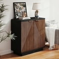 thumbnail image 2 of ARKANTOS Sideboard Buffet Cabinet with 2 Doors and Adjustable Shelf, Classic Walnut, 2 of 6