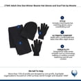 thumbnail image 5 of CTM Adult One Size Winter Beanie Hat Gloves and Scarf Set by Wootie, 5 of 5