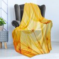 thumbnail image 4 of Yellow Soft Flannel Fleece Throw Blanket, Joy of Dandelion Flower with Garden in Hot Summer Time Themed Artwork, Cozy Plush for Indoor and Outdoor Use, 60" x 80", Merigold and White, by Ambesonne, 4 of 5