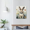 thumbnail image 4 of COMIO  Watercolor Bunny Canvas Wall Art Bunny Lover Poster Decor Animal Painting Watercolor Picture Farmhouse Wall Art Living Room Bedroom Home Artwork, 4 of 5