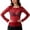 A Red, variant on Women's Sheer Lace Tops - Long Sleeve Fitted Crew Neck Blouses, See-Through Floral Lace Layered Camisole for Date Night, Clubwear & Everyday Wear Red,S