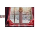 thumbnail image 3 of PKQWTM Merry Christmas Happy Holidays Christmas Window Winter Forest Book Cover Book Protector Book Sleeve Book Pouch Book Bag 6x9 inch, 3 of 4