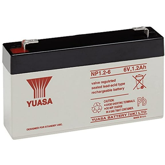 Yuasa NP1.2-6-Yuasa NP1.2-6 SLA Battery 6Volt 1.2AH