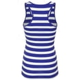 thumbnail image 3 of KOGMO Womens Cotton Stripe Ribbed Racerback Tank Top, 3 of 6