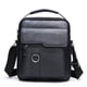 thumbnail image 2 of Bolso mensajero portátil de cuero para hombre | Bolsa de almacenamiento resistente al desgaste y resistente a arañazos con varios bolsillos con cremallera | Correa ajustable | Un paquete, 2 of 2