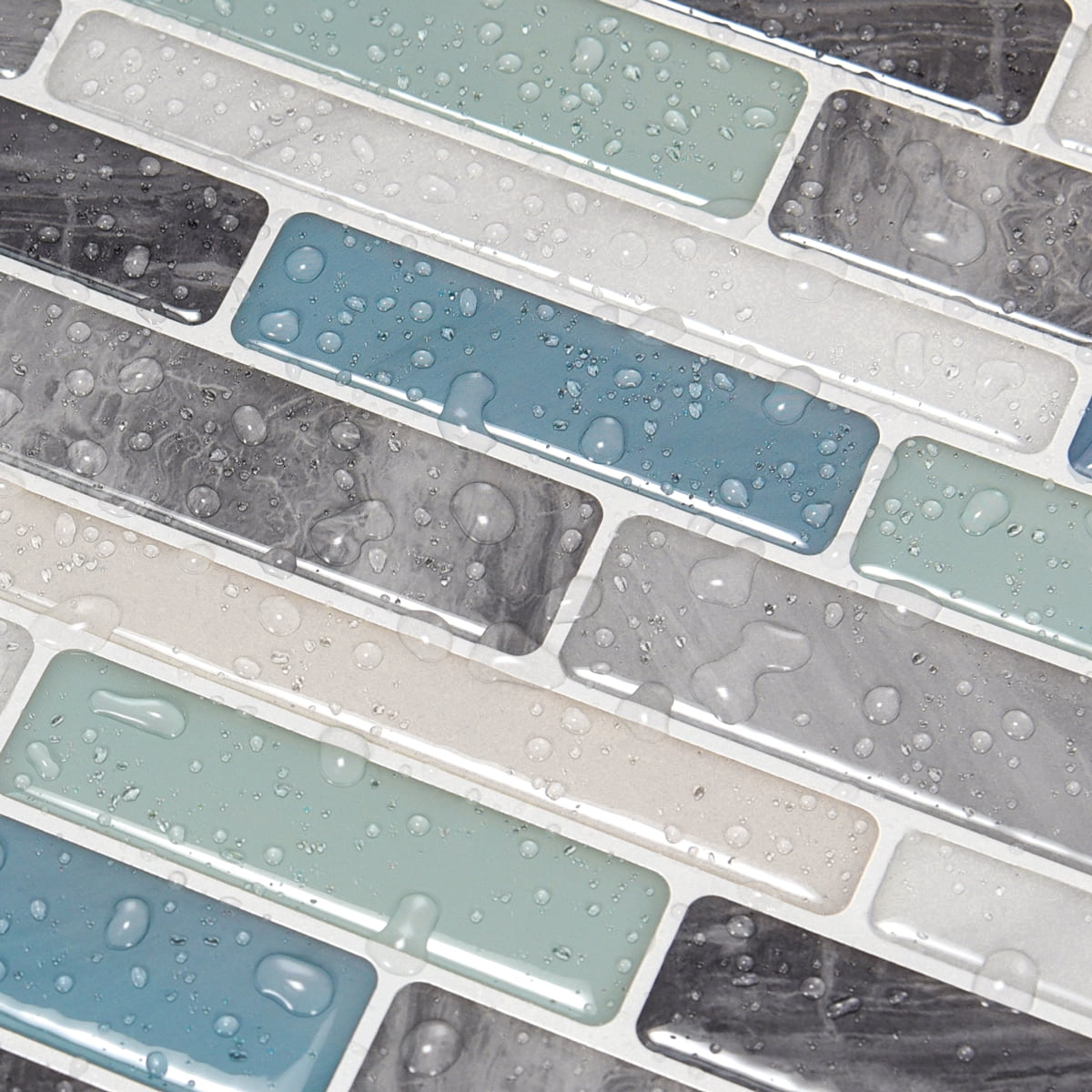 Long King Peel and Stick Backsplash Tile Blue Marble Tile  12 in. x 12 in. (10-Pack)