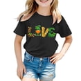 thumbnail image 1 of Hauts d'Été Garçons Filles T-Shirts Journée de la Saint-Patrick Tendance Lettre Graphique Manches Courtes Col Rond T-Shirt Décontracté Quotidien Printemps pour Enfant 6-7 T, 1 of 4