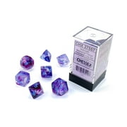 Chessex Manufacturing CHX27557 Cube Luminary Nebula Dice Nocturnal Blue - Set of 7