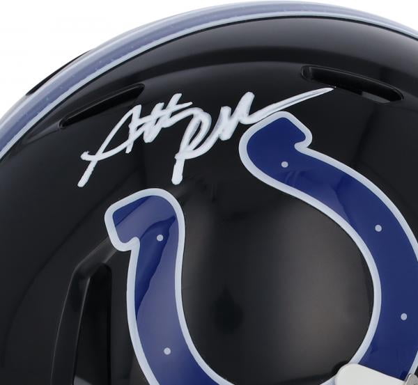Anthony Richardson Indianapolis Colts Autographed Riddell Indiana Nights 2023 Alternate Speed Mini Helmet - Fanatics Authentic Certified
