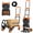 Orange Black, variant on FUTURELAB 2 in 1 Folding Hand Truck, Four/Two Wheels 330LBS Capacity Foldable Cart,Convertible Dolly Cart with Retractable,Truck/Dolly for Travel, Moving, Shopping, Office