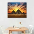 thumbnail image 2 of Nawypu Framed Print - Pyramids From The Egyptian Giza Plateau (Picture Poster Egypt) Canvas Prints Poster Wall Art For Home Office Decorations Unframed 18"x12", 2 of 4