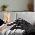 thumbnail image 3 of Cincinnati Soft Flannel Fleece Blanket, Details Towers Modern Outline Panorama Downtown Skyline Shady Contour, Cozy Plush for Indoor and Outdoor Use, 50" x 70", Charcoal Grey White, by Ambesonne, 3 of 5
