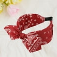 thumbnail image 6 of 3pcs Bow Knotted Wide Headbands Fashion Hair Accessories for Women Black Red Navy Blue 2.28" Width, 6 of 7