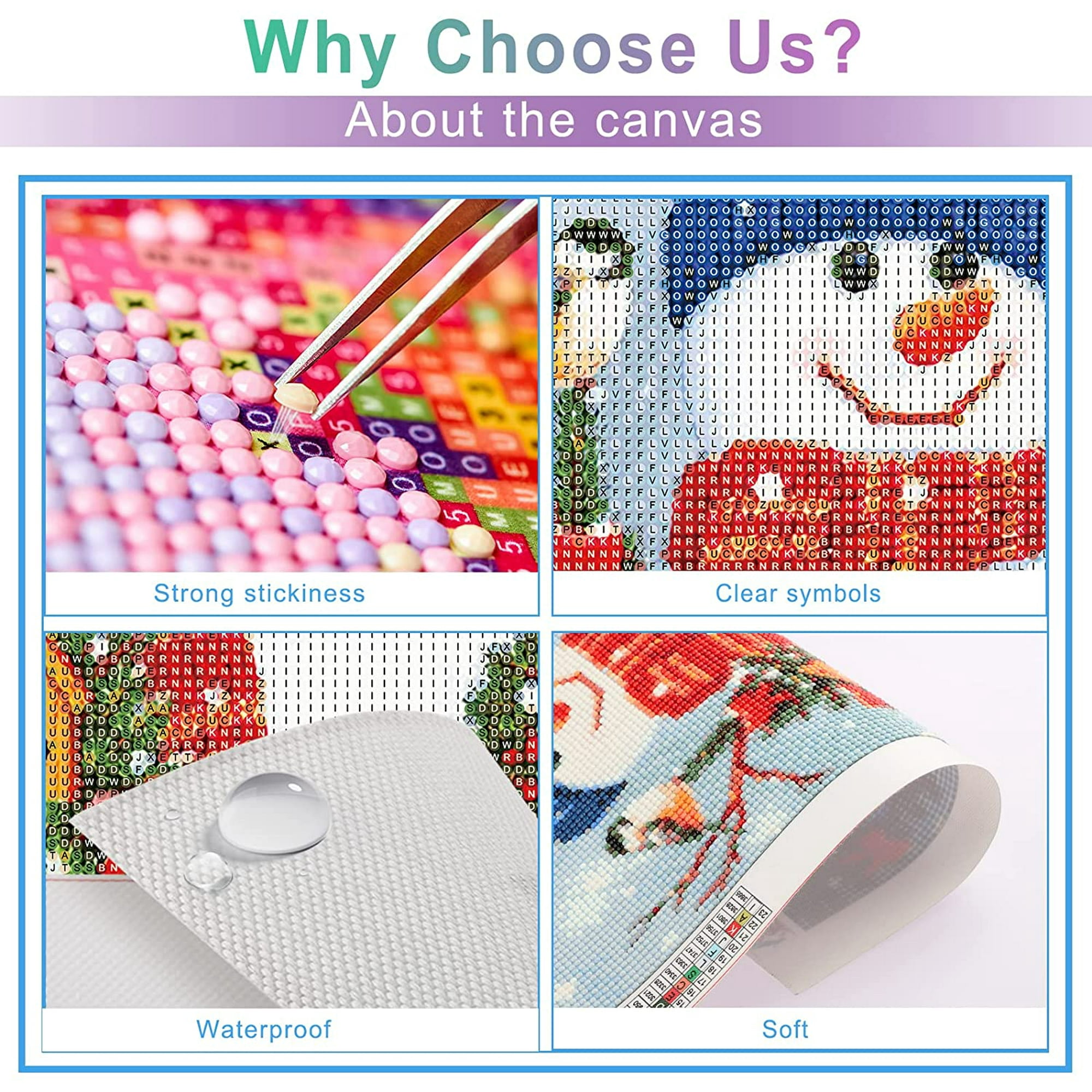 GDYEEH 5D Père Noël Diamant Painting Kit, DIY Snowman Art Du