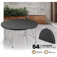 thumbnail image 3 of OSM 4.5Ft Round Folding Table, Indoor Outdoor Plastic Dining Card Table with Handle and Lock for Picnic Party Banquet Wedding, Black, 3 of 11