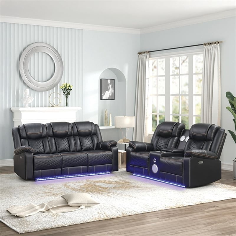 Melrose 2Pc Traditional Living room set Made with Wood in silver