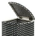 thumbnail image 2 of happimess Chloe 15.56-Gallon All-Weather Wicker/Metal Corner Hideaway Outdoor Trash Can for Package Delivery, Patio Furniture, Cushions, Gardening Tools, Pool Supplies, Dark Navy/White, HPM1200E, 2 of 9