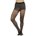 thumbnail image 4 of ToBeInStyle Womens Elegant Sheer Spandex Rhinestone Accent Tights - Black - One Size, 4 of 7