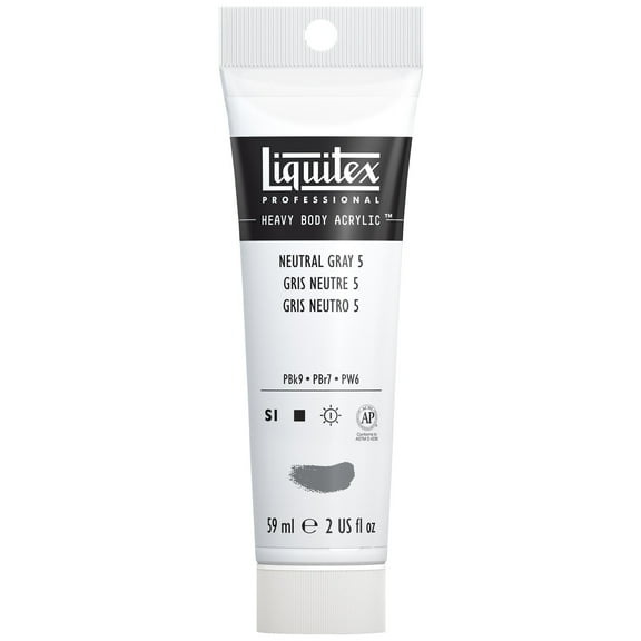 Liquitex Professional Heavy Body Acrylic Color, 2 oz. Tube, Neutral Gray Value 5